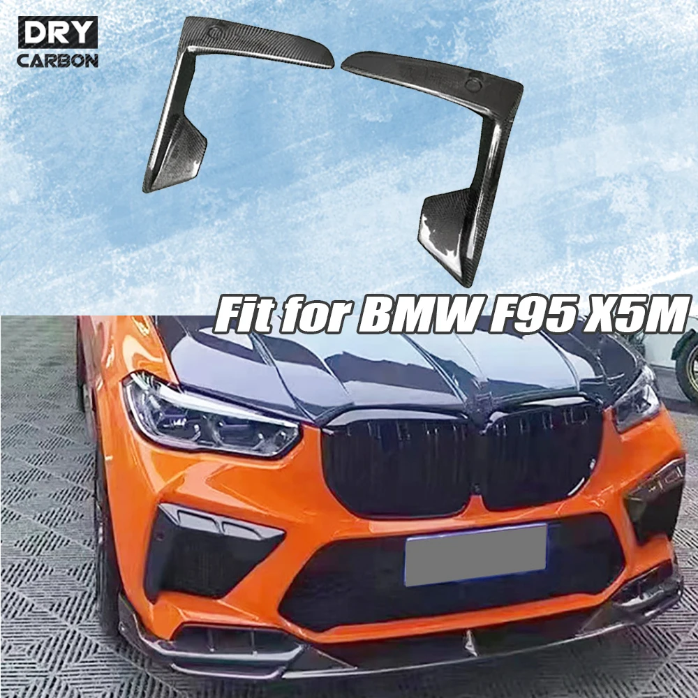 

Передний бампер из углеродного волокна, разделитель губ для BMW F95 X5M 2020-2022, диффузор переднего бампера, спойлер, защитные комплекты кузова, тюнинг