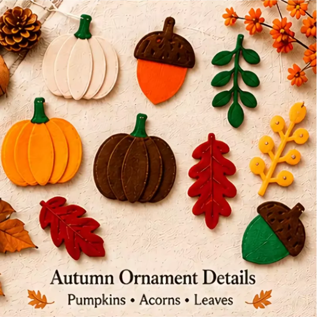 Fall Felt Garland Banner Pumpkin Acorn Maple Leaf Bunting Thanksgiving Harvest Home Mantel Fireplace Wall Hanging Decor - view 5