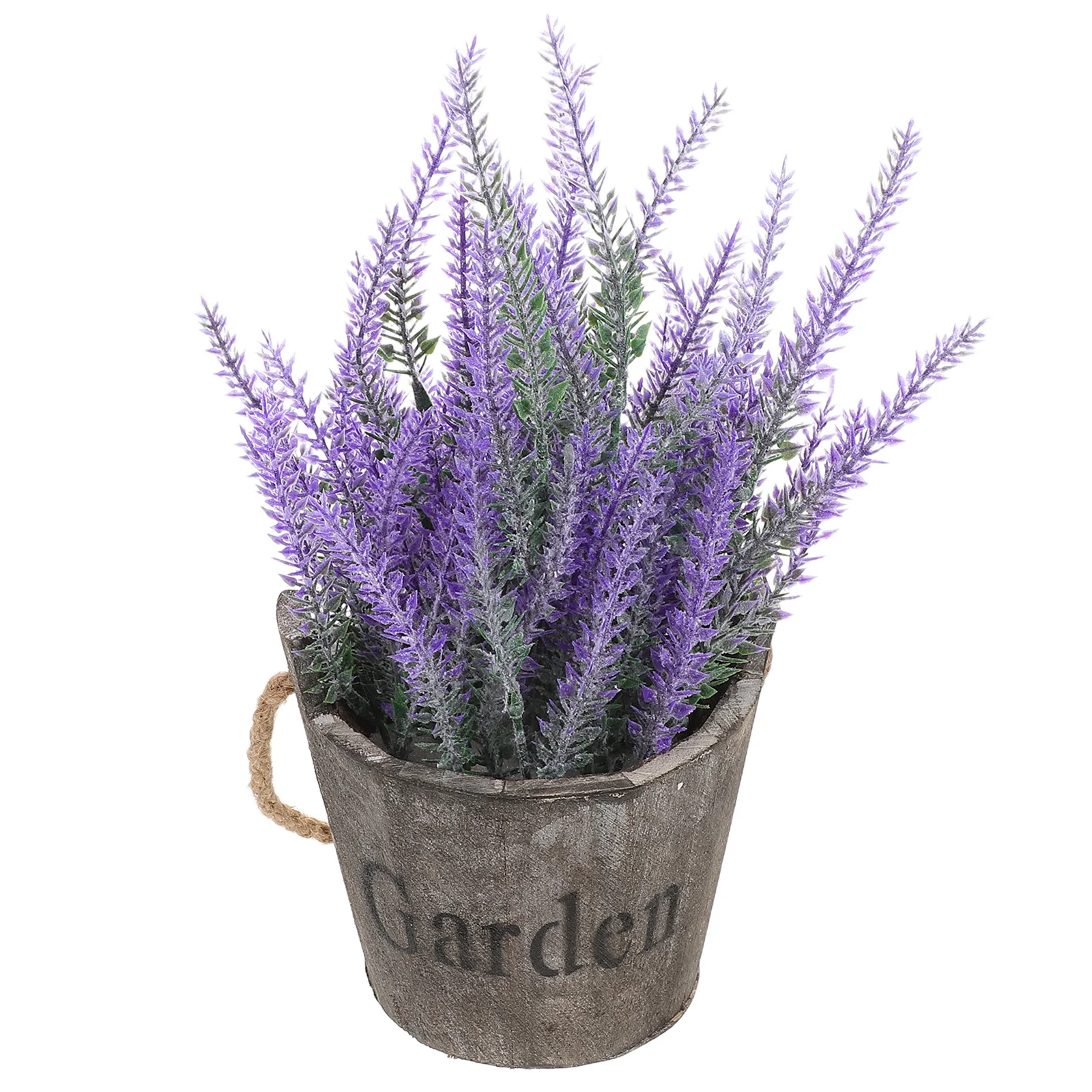 

Realistic Artificial Lavender Potted Plant Faux Flowers for Indoor Outdoor Home Office Wedding Bathroom Decoration