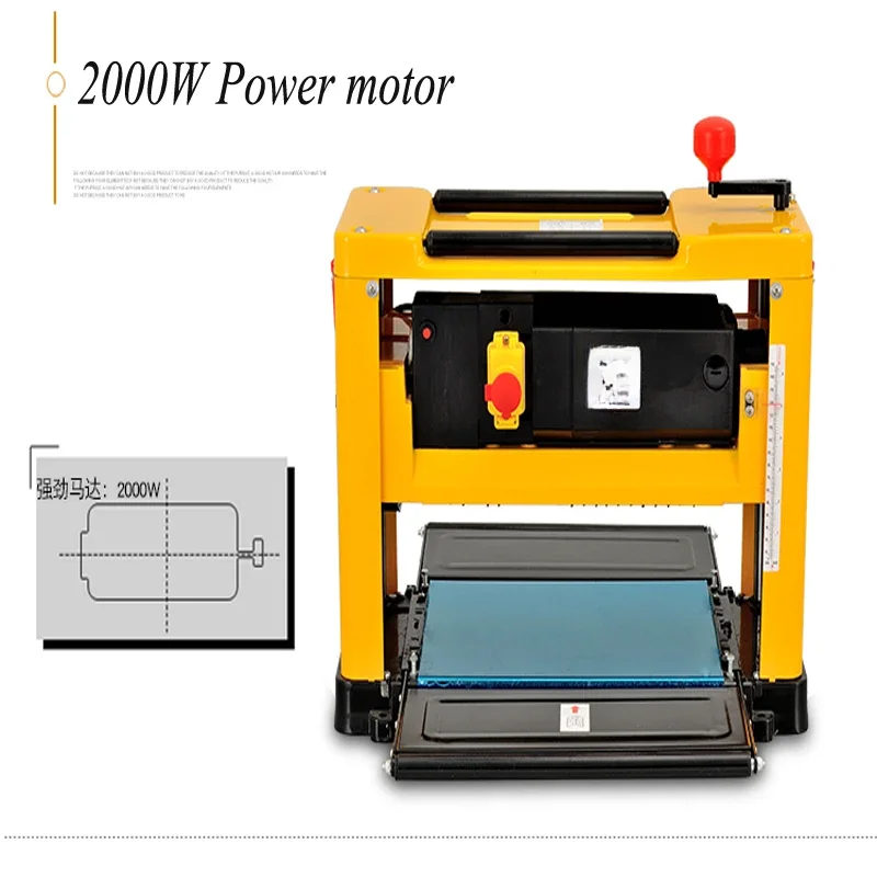 

2000W 13 Inch Woodworking Planer Multi-function High-accuracy Table Woodworking Thicknesser Wood Sander 12155
