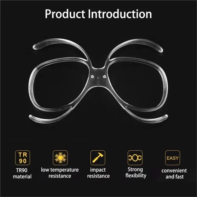 Flexible Optical Prescription Bracket for Ski Goggles, Adjustable Myopia Insert Frame, 1/2/3/4 Pack, Snow Ski Eyewear Parts