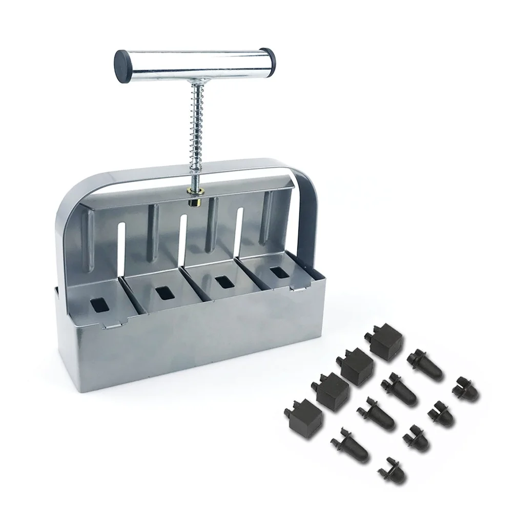Gardening Soil Block Maker Stainless Steel 19x5.5x14cm for Healthy Root Growth Soil Block Formation Tool for Indoor Outdoor