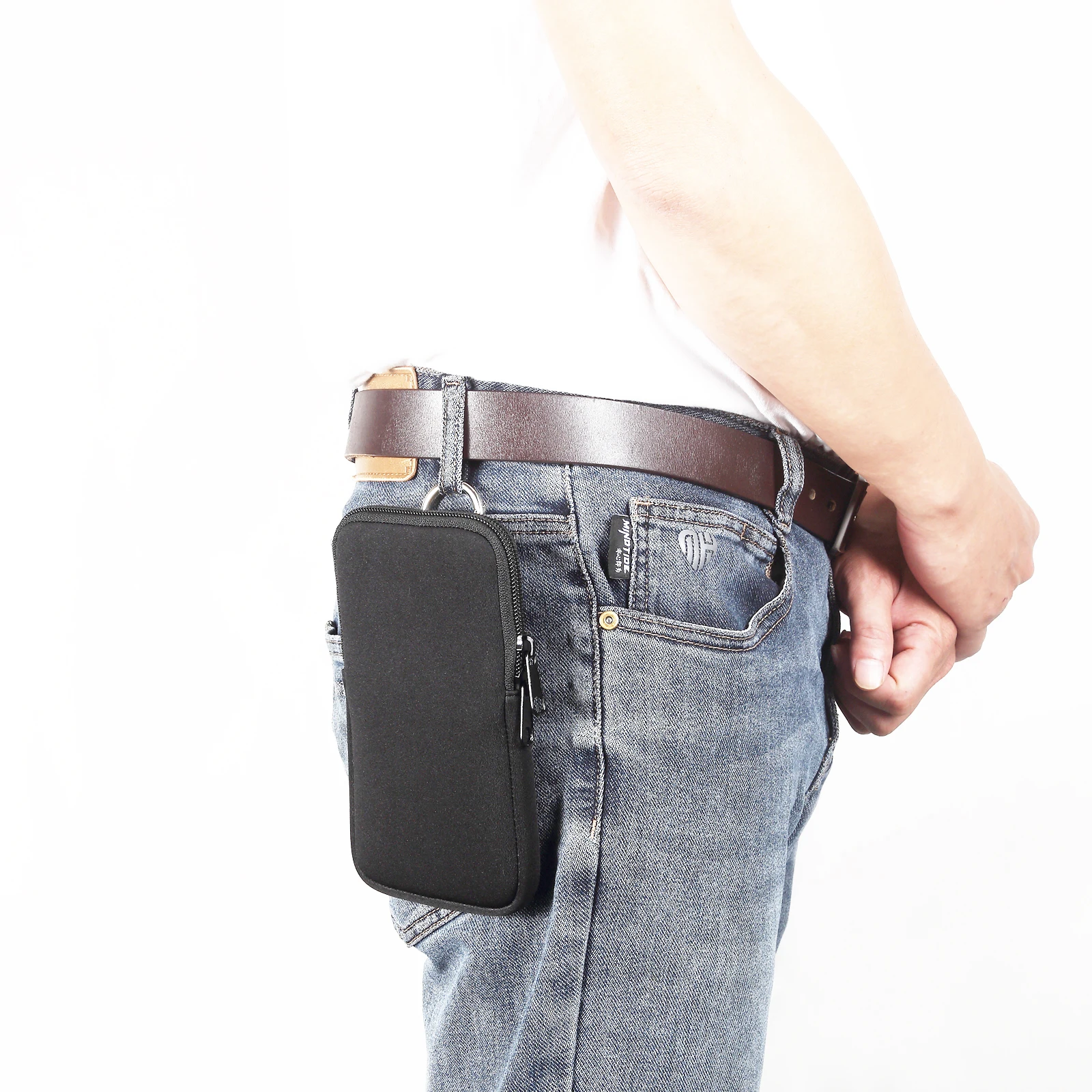 Universal Neoprene Belt Clip Phone Pouch For iPhone 16 15 14 13 12 11 Pro Max Shockproof Cover Bag image 6