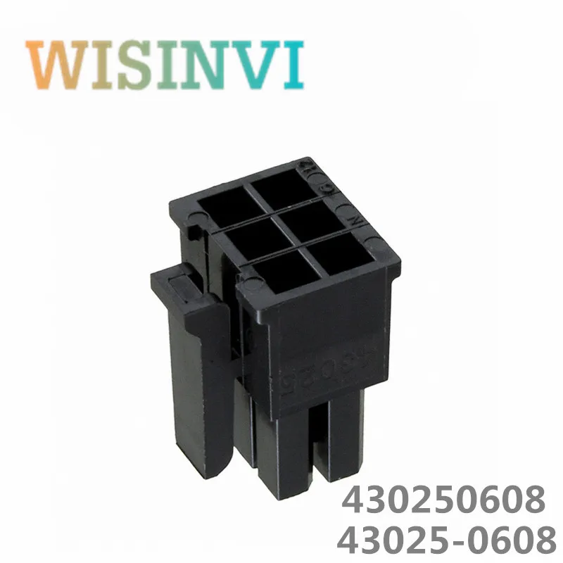 100pcs/lot  430250608 43025-0608 Rubber shell :6P spacing:3.0mm Connector