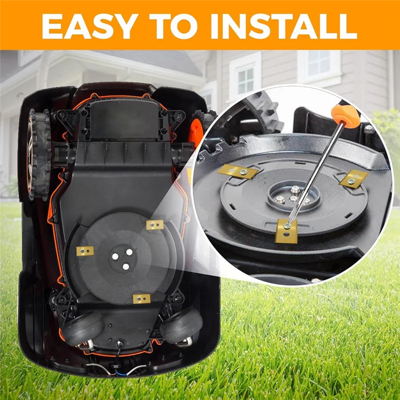 

A23P Robotic Lawnmower Blades Replacement 18Pcs With Screws For Mammotion Luba& Yuka All Series