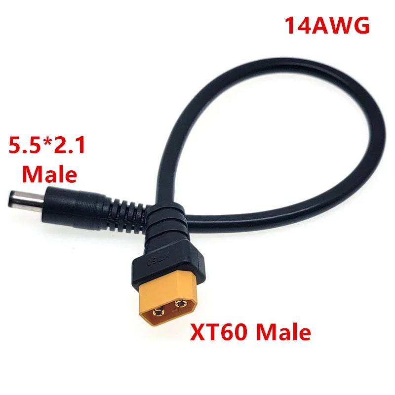 XT60 Plug Male Female to DC 5.5*2.1mm 5.5*2.5mm Connector Battery Adapter Cable 5521 5525 Wire for RC Battery Charge Connector