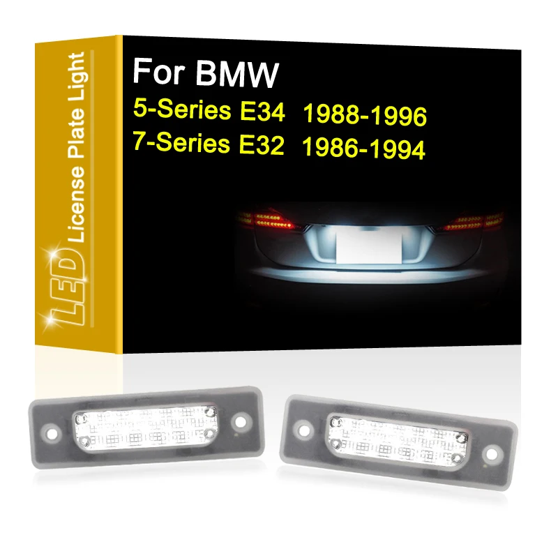 12 В фонарь для BMW 5-Series E34 1988-1996 7-Series E32 1986-1994 Белый номерной знак в сборе