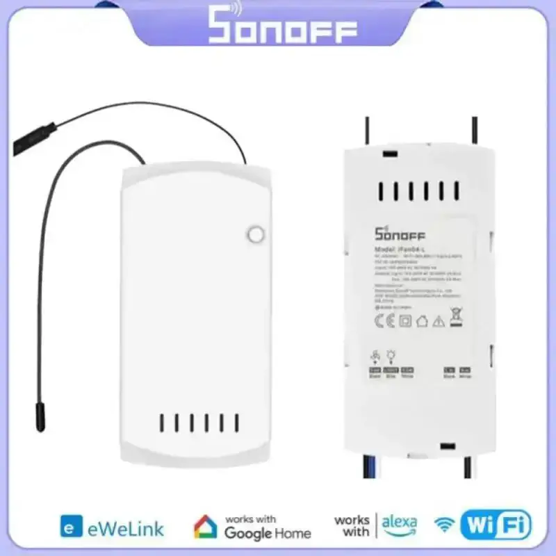 SONOFF IFan04 Wifi Smart Fan Switch Celling Fan/Light Controller 433 RF/eWelink APP/Voice Remote Control Adjust Speed Smart Home