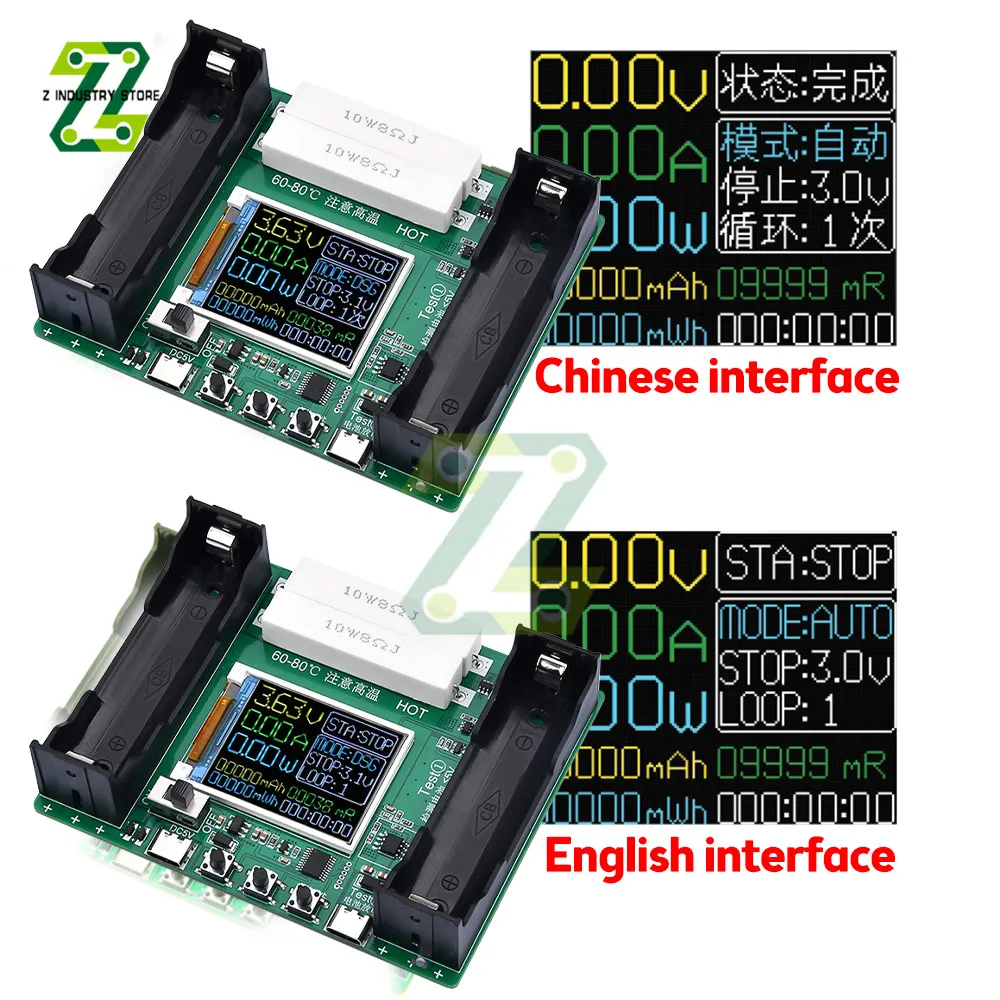 18650 Lithium Batterij Capaciteit Tester Module Lcd Digitale Display Capaciteit Module Meting Interne Weerstand Detector
