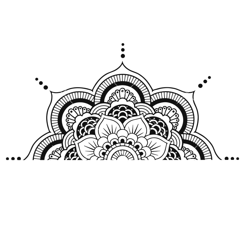 Mandala Half Flower Car Sticker for Triangular Window Decoration Universal All Vehicles Accessories PVC Waterproof Vinyl Decal view 5