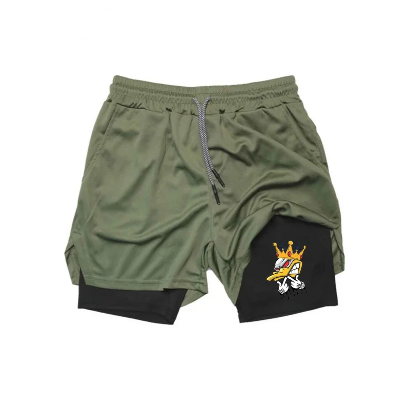 

Спортивные шорты с принтом и карманами для телефона, для летних тренировок в спортзале, беговые шорты.