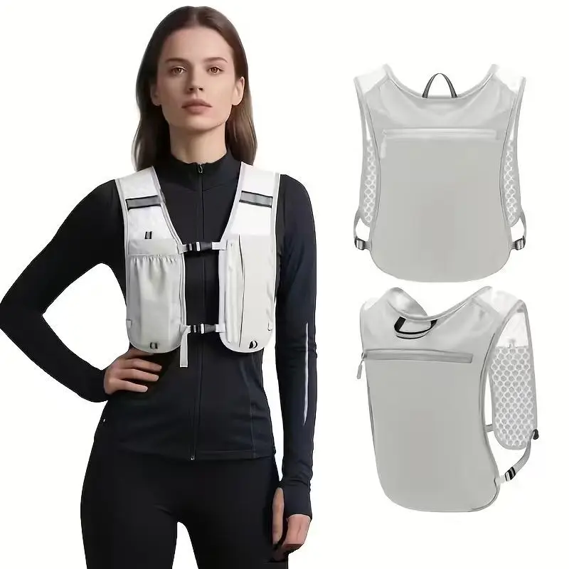 

1pcs Adjustable Lightweight Breathable Mesh Running Vest Backpack Non sweat Marathon Sports Vest Bag For Outdoor