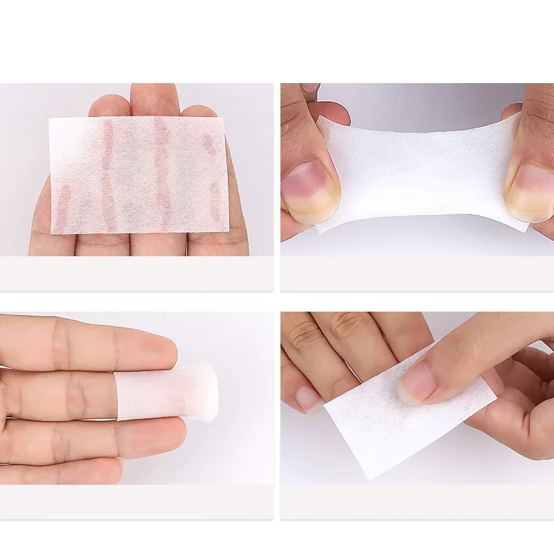 Nail Remover Wipes 500/600pcs Lint Free Cotton Pads Soft & Hard Types Nail Art Cleaning Paper for Gel Polish Manicure Tools