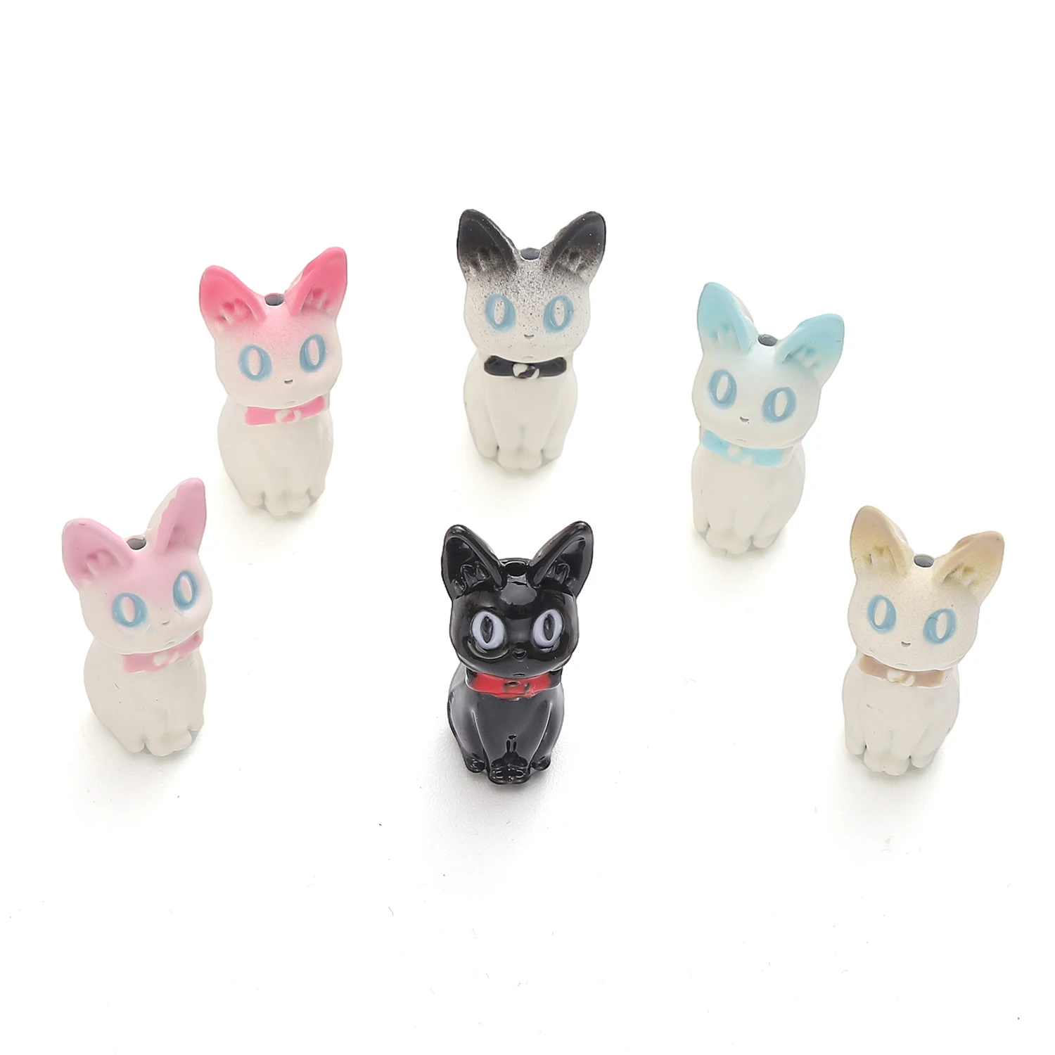 1 قطعة سبائك لطيف القط الخرز جميل مجوهرات بأشكال حيوانات صنع الخرز DIY بها بنفسك اليدوية قلادة سوار مفتاح ملحقات السلسلة