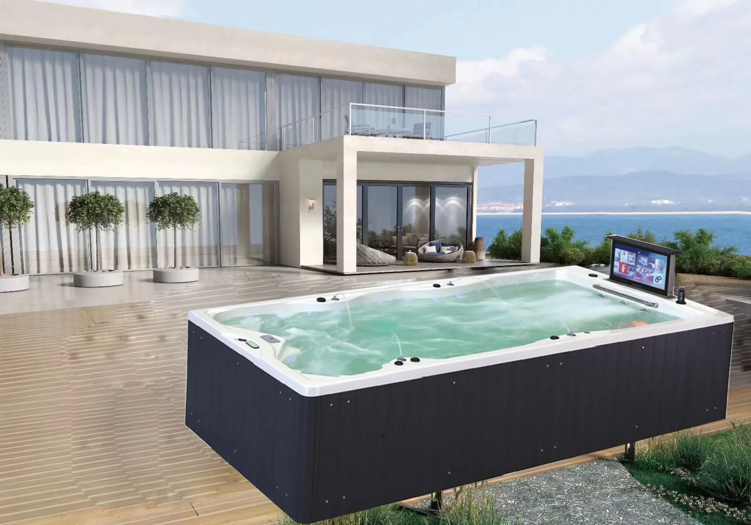 Top Sale Swimming Pool Aqua Massage 5 Meters Spa Outdoor Hot Tub Garden Furniture Spa Equipment