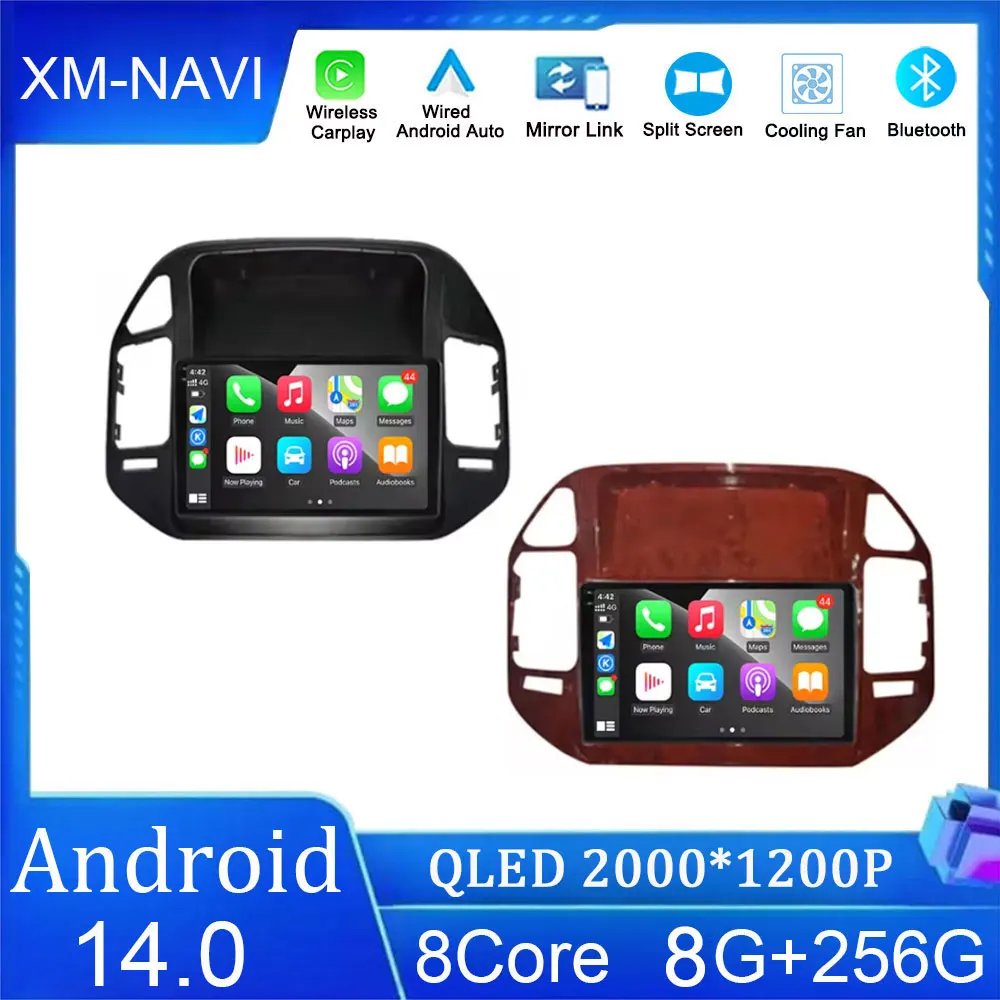 

For Mitsubishi Pajero 3 V73 V68 1999 - 2006 Android 14 Car Radio Multimedia Video Player Navigation GPS Carplay Android Auto