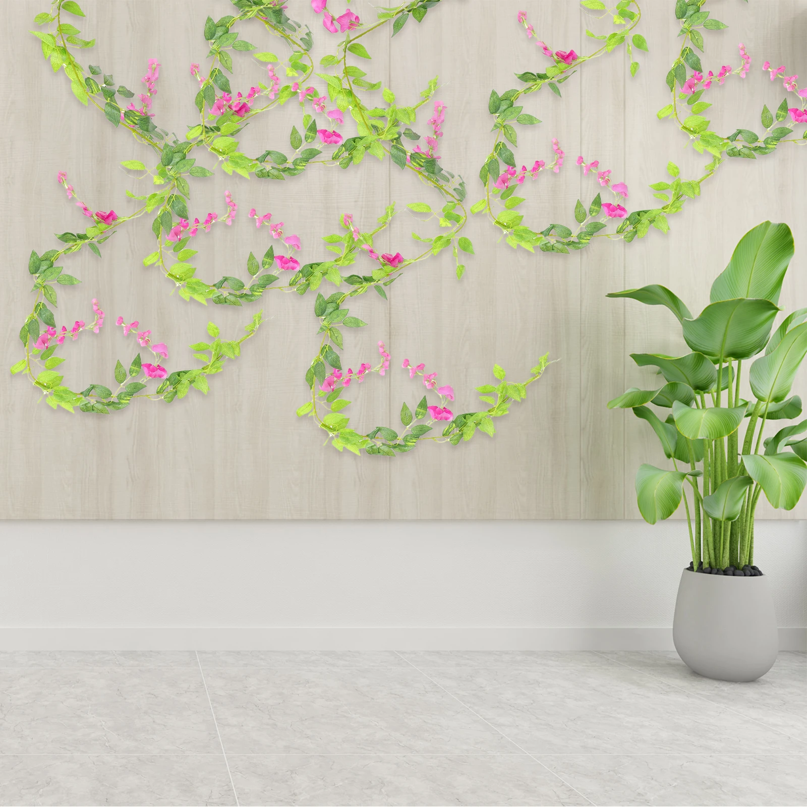 

Artificial Wisteria Green Wedding Artificial Wisteria Vine Decor Silk Cloth Hanging Flower Party DecorationsWedding