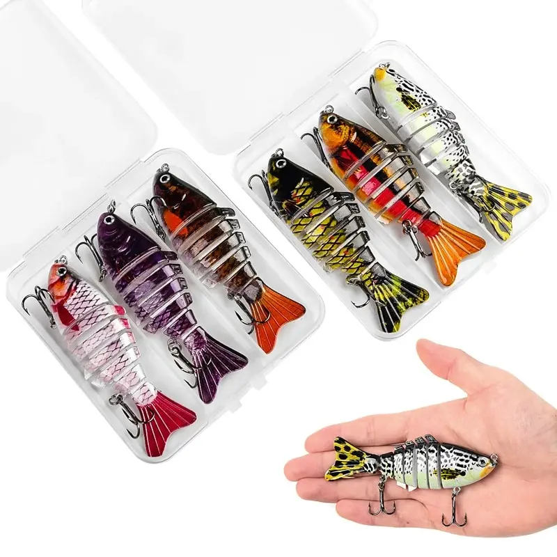 3PCS/Box Fishing Wobbler Lifelike 7 Segment Swimbait Crankbait Hard Bait Slow 10cm/15g Isca Artificial Lures Fishing Tackle