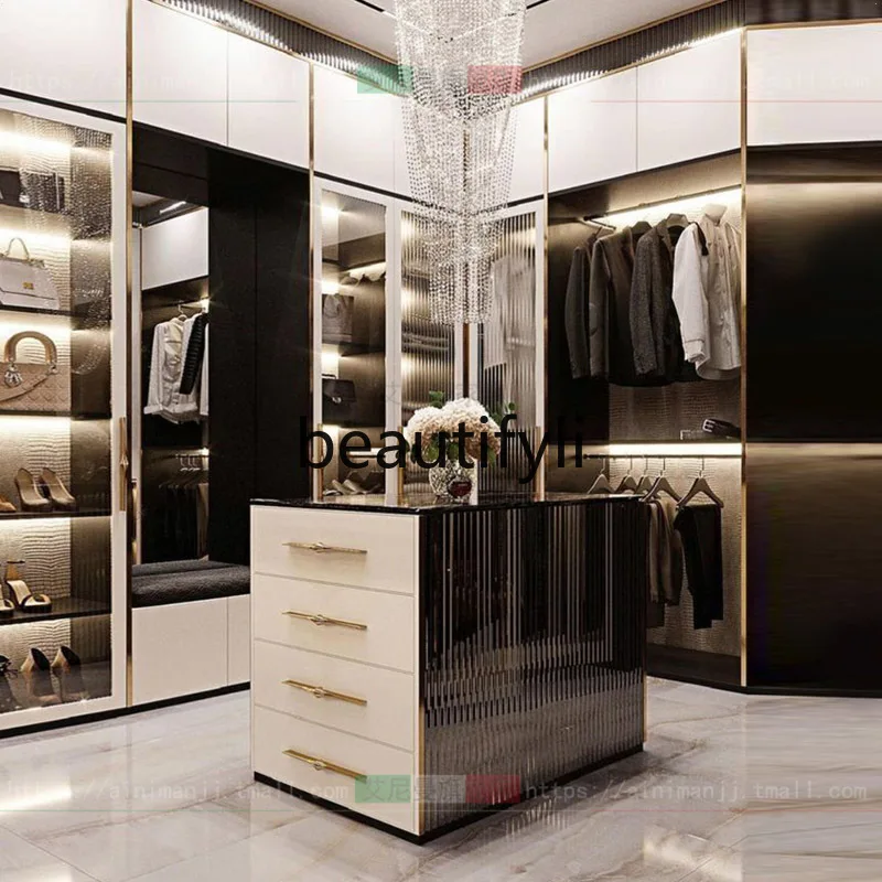 Cloakroom Nakajima Cabinet, Home Nakajima Platform Floor, Light Luxury Solid Wood Jewelry Cabinet, Bedroom