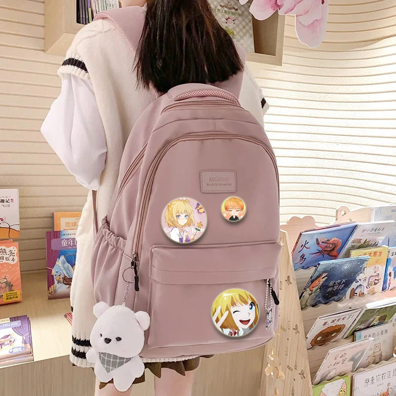 Anime Romantic Killer Cartoon Style Badge Funny Brooches on Backpack Clothes Handmade Round Enamel Pins Jewelry Gift Accessory