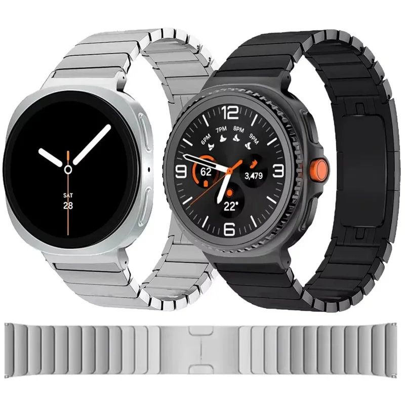 Metallarmband für Samsung Galaxy Watch Ultra 47 mm, Edelstahl-Ersatzarmband, Galaxy Watch 8 40 mm, 44 mm, klassisch 46 mm