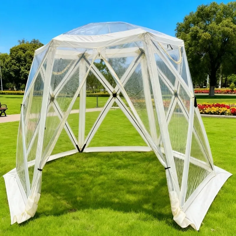 Outdoor camping PVC star tent Hubble 360 ° transparent hexagonal tent portable leisure bubble house