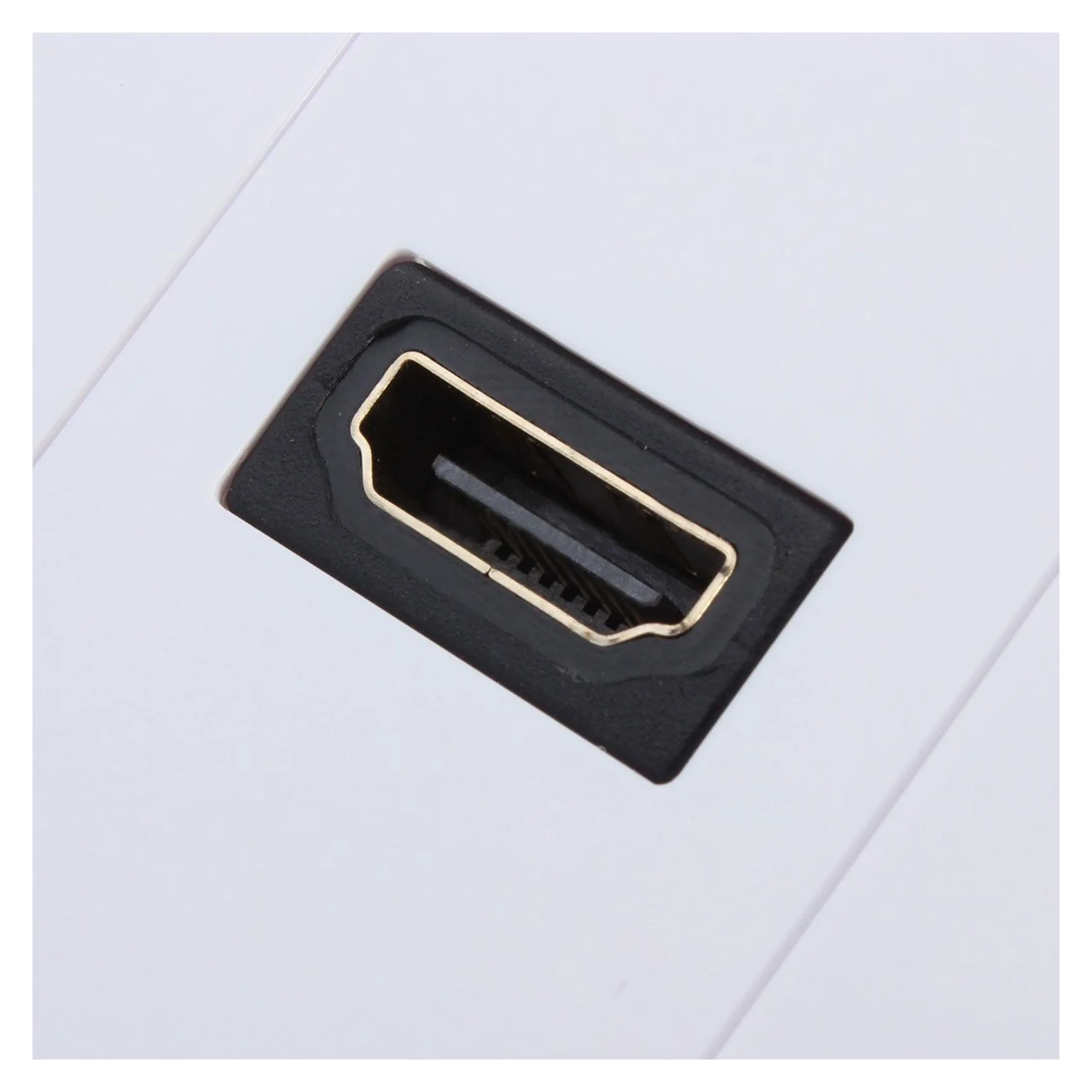 N84R 2X New 1-Port Wall Face Plate Panel Cover Coupler Outlet Extender 3D 1080P White