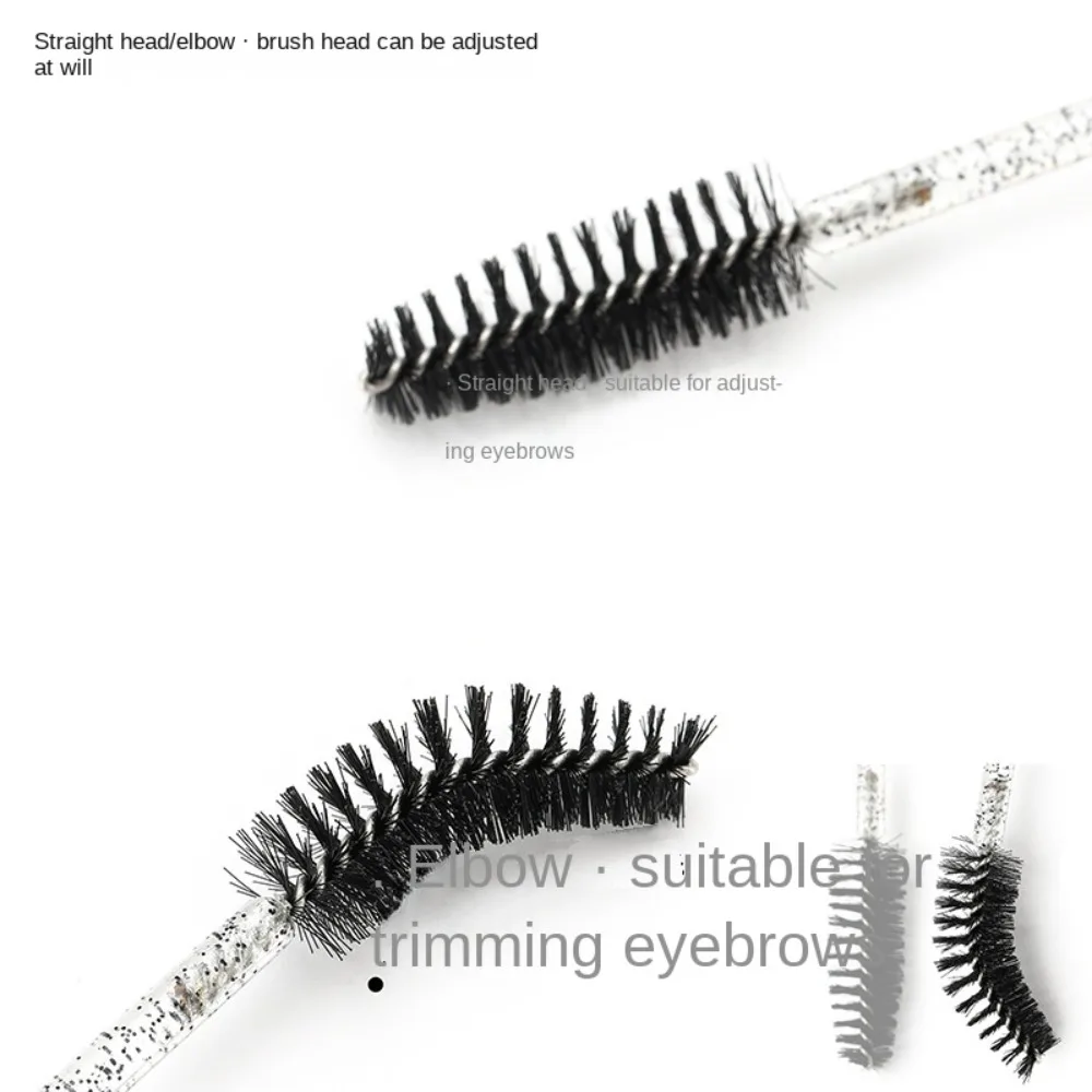 Pente redondo dentes orelhas de coelho escova rímel claro multicolorido glitter rímel varinha criativo lash extensão tubo escova de cílios