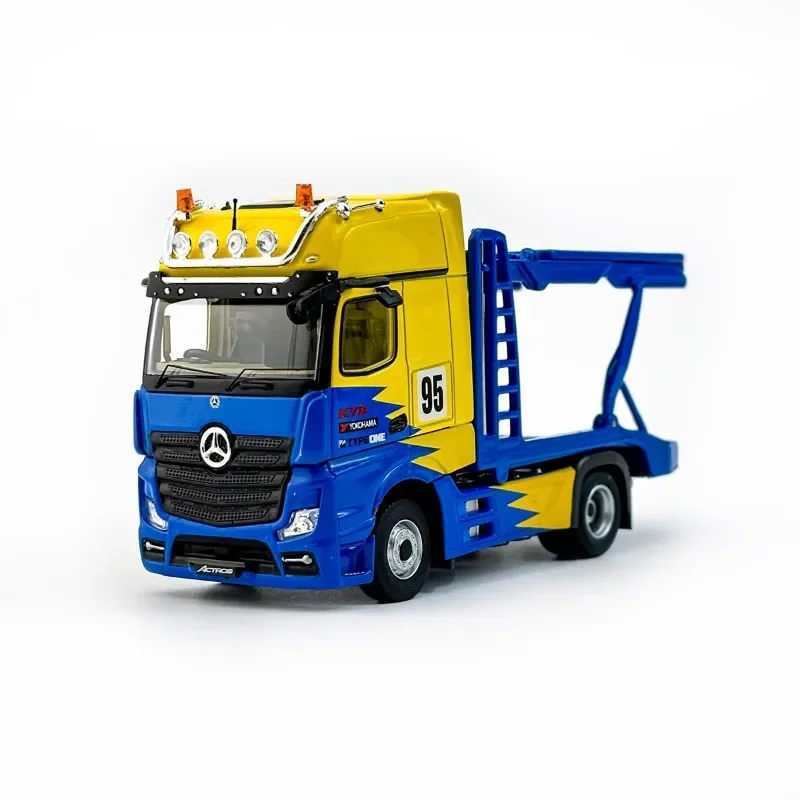 Modèle de véhicule à moteur en alliage moulé sous pression, jouet en métal, cadeaux uniques, Mercedes Benz Actros, 1/64