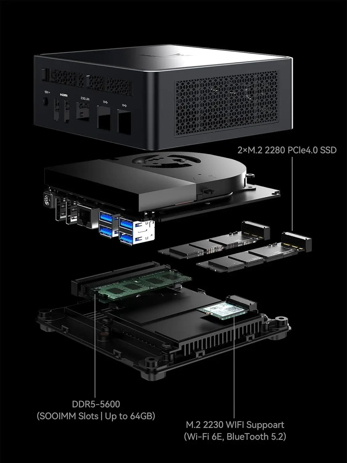 MINISFORUM UM790 Pro Мини-ПК Ryzen 9 7940HS DDR5 PCIe4.0 2,5 ГБ LAN Win11 Pro WiFi6E BT5.3 Dual USB4.0 SSD Настольный игровой компьютер