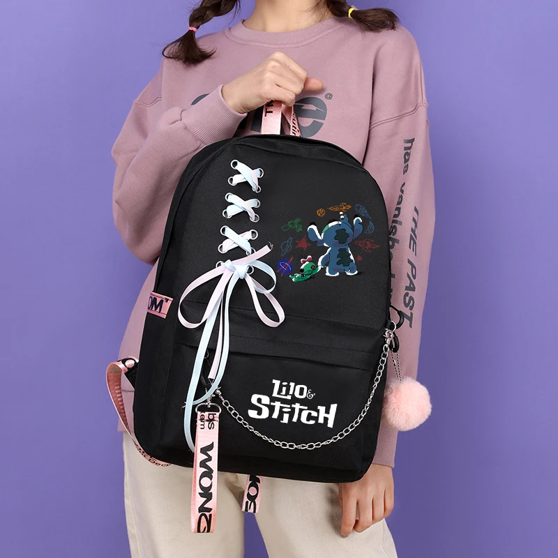 Lilo Stitch Backpack Girl Boy Back To School Backpack Teenager Student Cartoon School Bag Hildren Bookbag Anime Mochilas Escolar