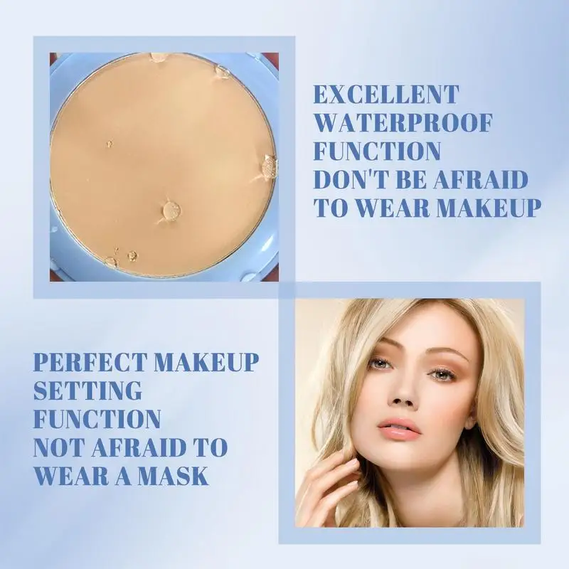 Face Setting Pressed Powder Oil Control Invisible Pores Waterproof Matte Long Lasting Natural Setting Powder Korean Dupes