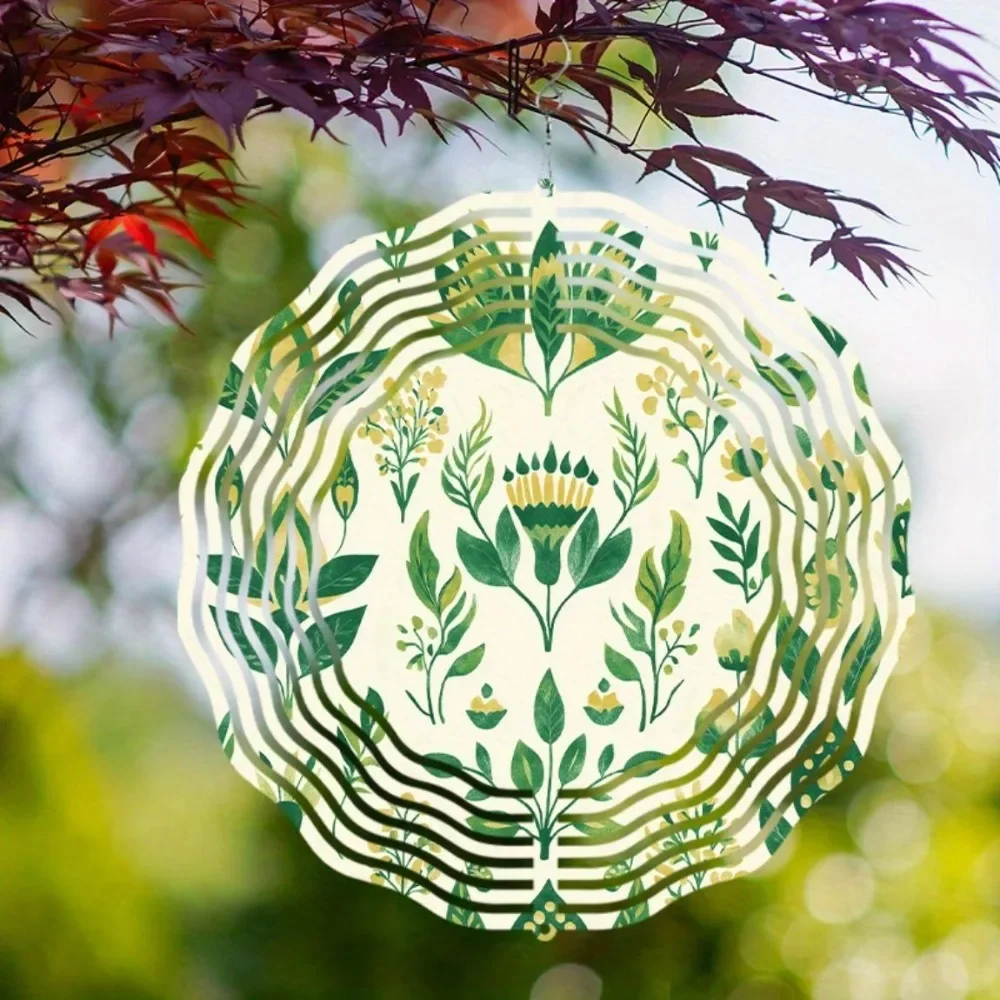 CIFBUY Wind Spinner Handcrafted Floral Design 360 Degree Rotation Garden Balcony Lawn Outdoor Decor All Season Gift