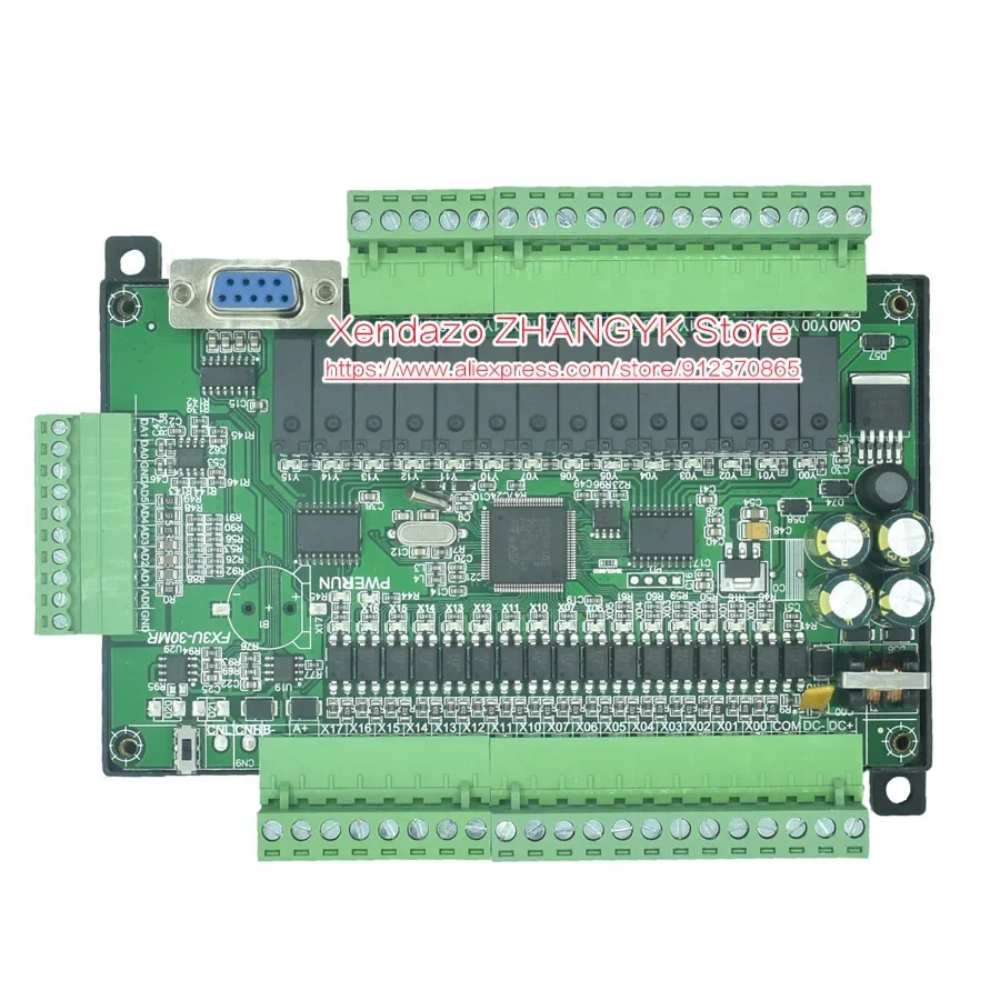 PLC fx3u-30mr industrial control board simple programmable controller type support RS232/RS485 communication add CAN/485/clock