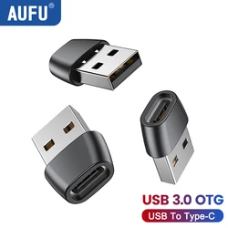 AUFU USB C 타입 어댑터 OTG C 타입 수 USB 암 변환기, 노트북 맥북 샤오미 삼성 USBC 어댑터, Tipo C A USB