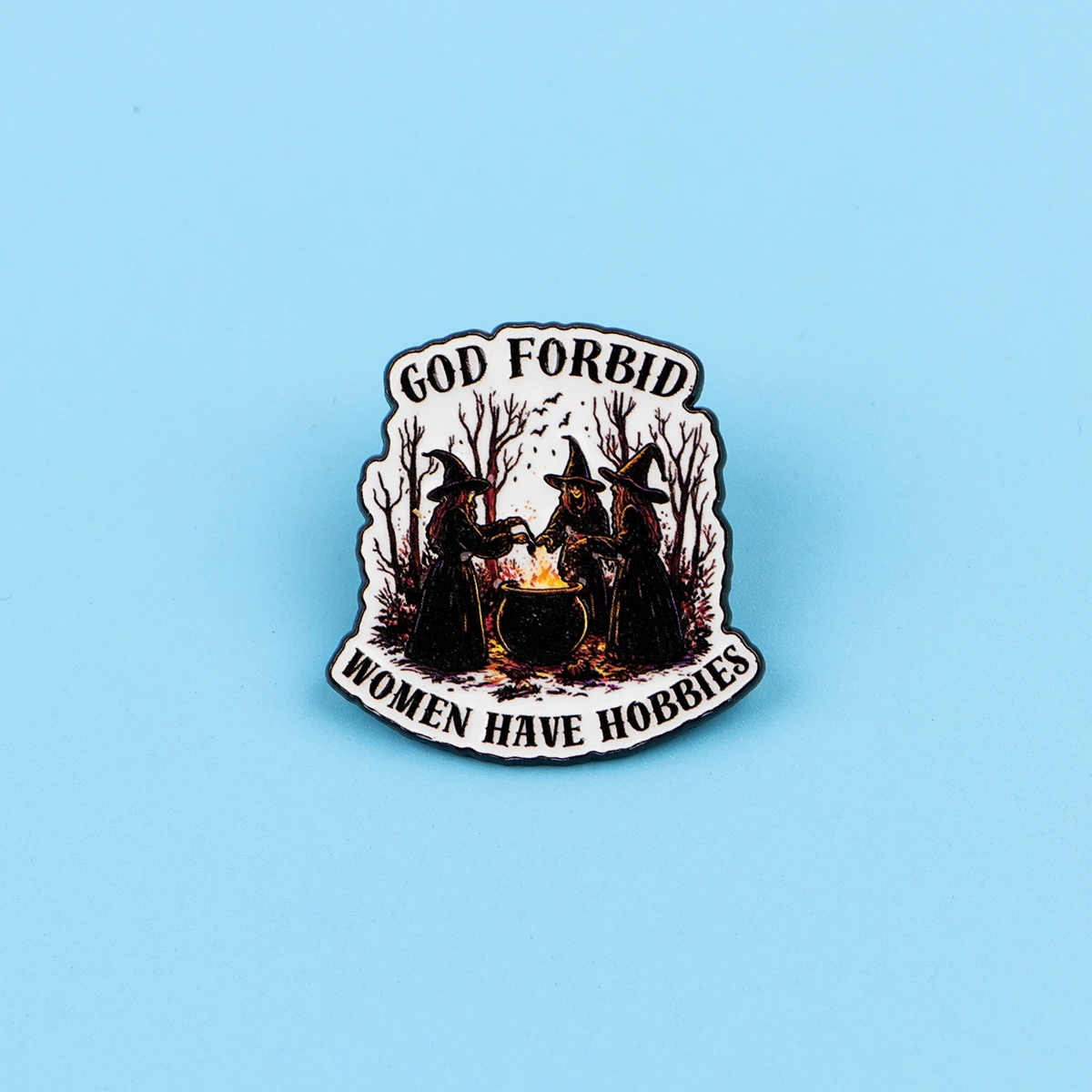 Funny  Feminist Quote Brooch Cool Witches Enamel Pin Vintage Lapel Badge Unique Birthday Gift for Women Friends
