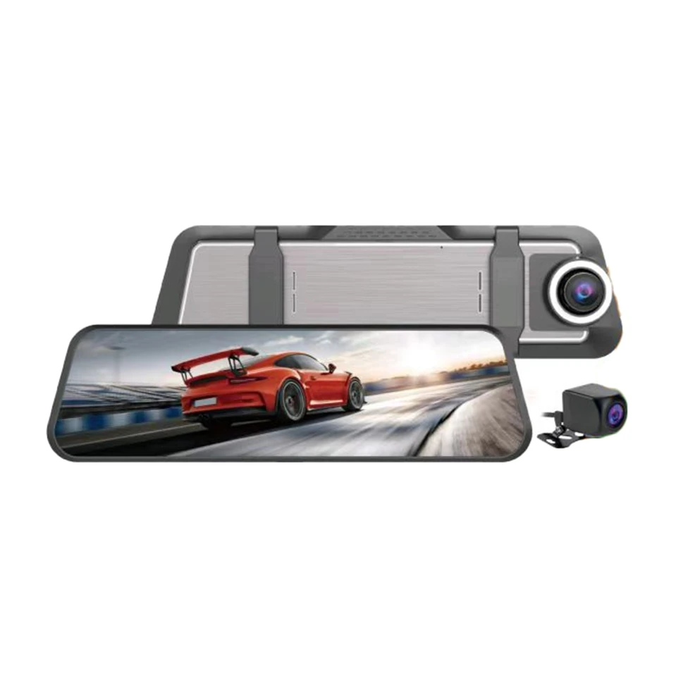 

10"4K WIFI GPS Mirror Camera for Car Touch Screen Video Recorder Rearview Mirror Dash Cam Front and Rear Camera DVR Black Box