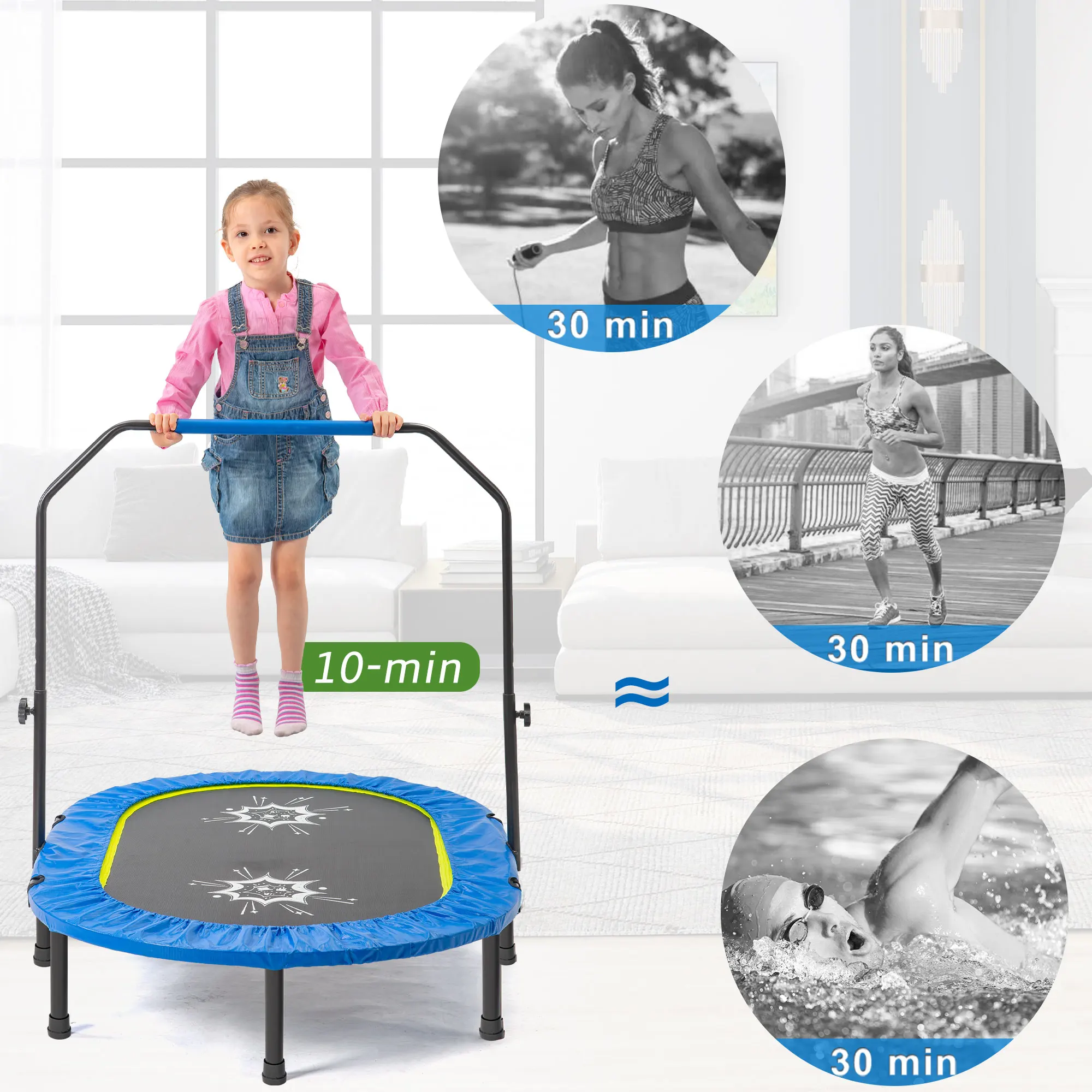Trampolina do ćwiczeń w pomies – Trampoline Mini Indoor recenzja i cena