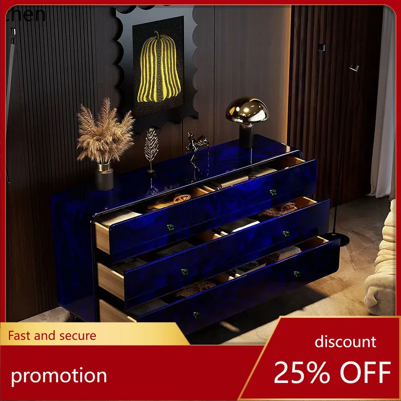 

HXL Solid Wood Six-Drawer Cabinet Bedroom High-End Storage Drawer Storage Cabinet Decorative Cabinet