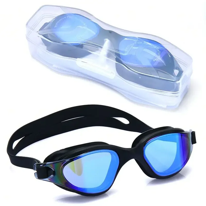 Swim Glasses Anti-Fog Electroplate Diving Glasses Adjustable Swim Pool Eyewear Accessories