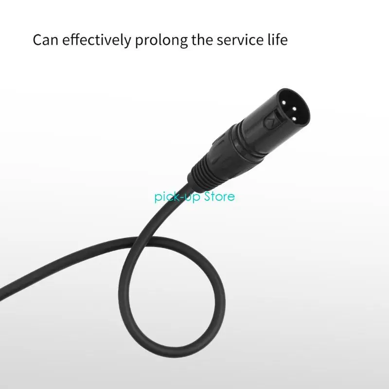 Q5WA 3pin male to 1/4inch 6.35mm 금속 커넥터가있는 6.35mm 모노 케이블 불균형 전송 향상