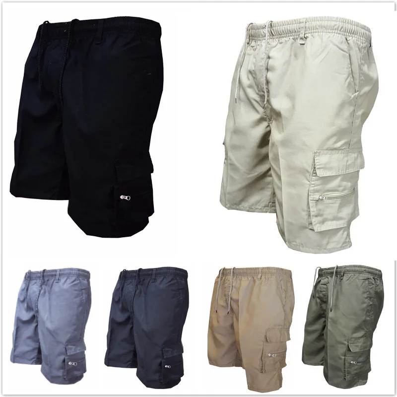 

2024 Men's Spring Summer New cargo pants Outdoor Sports Running Multi Pocket Zipper Pants