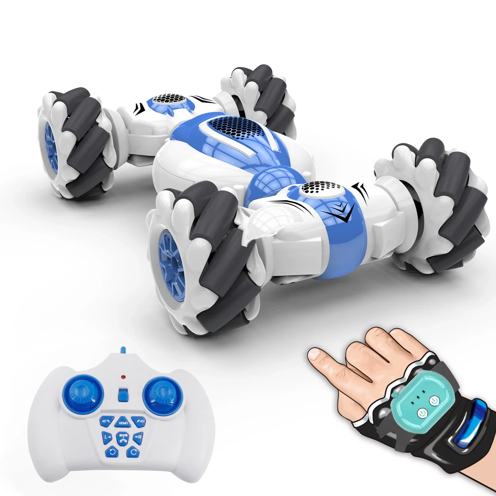 

4WD RC Stunt Car Remote Control Watch Gesture Sensor Deformable Toy Cars All Terrain Speed 2.4GHz 360°Rotation Off-road Vehicle