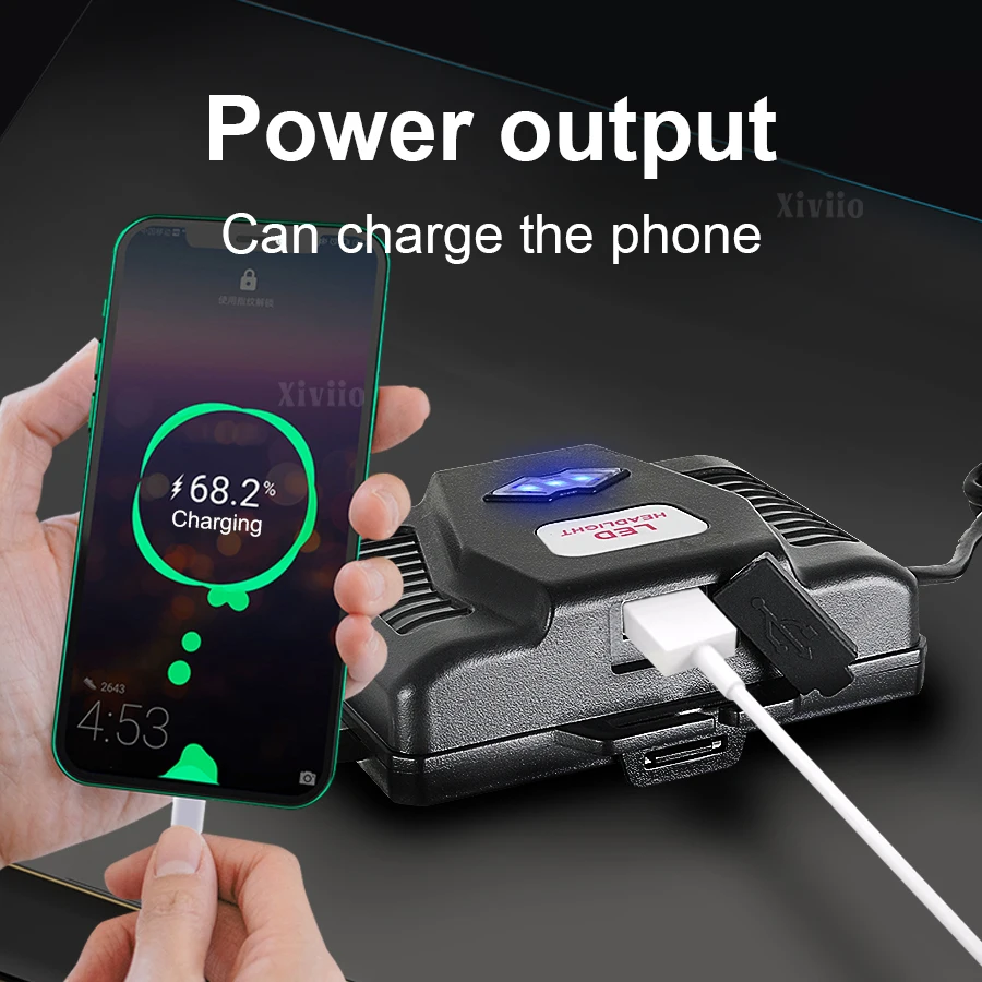 990000000LM قوية طويلة المدى LED كشافات USB عالية الطاقة في الهواء الطلق رئيس مصباح مصباح الصيد المصباح مصباح يدوي قابل لإعادة الشحن