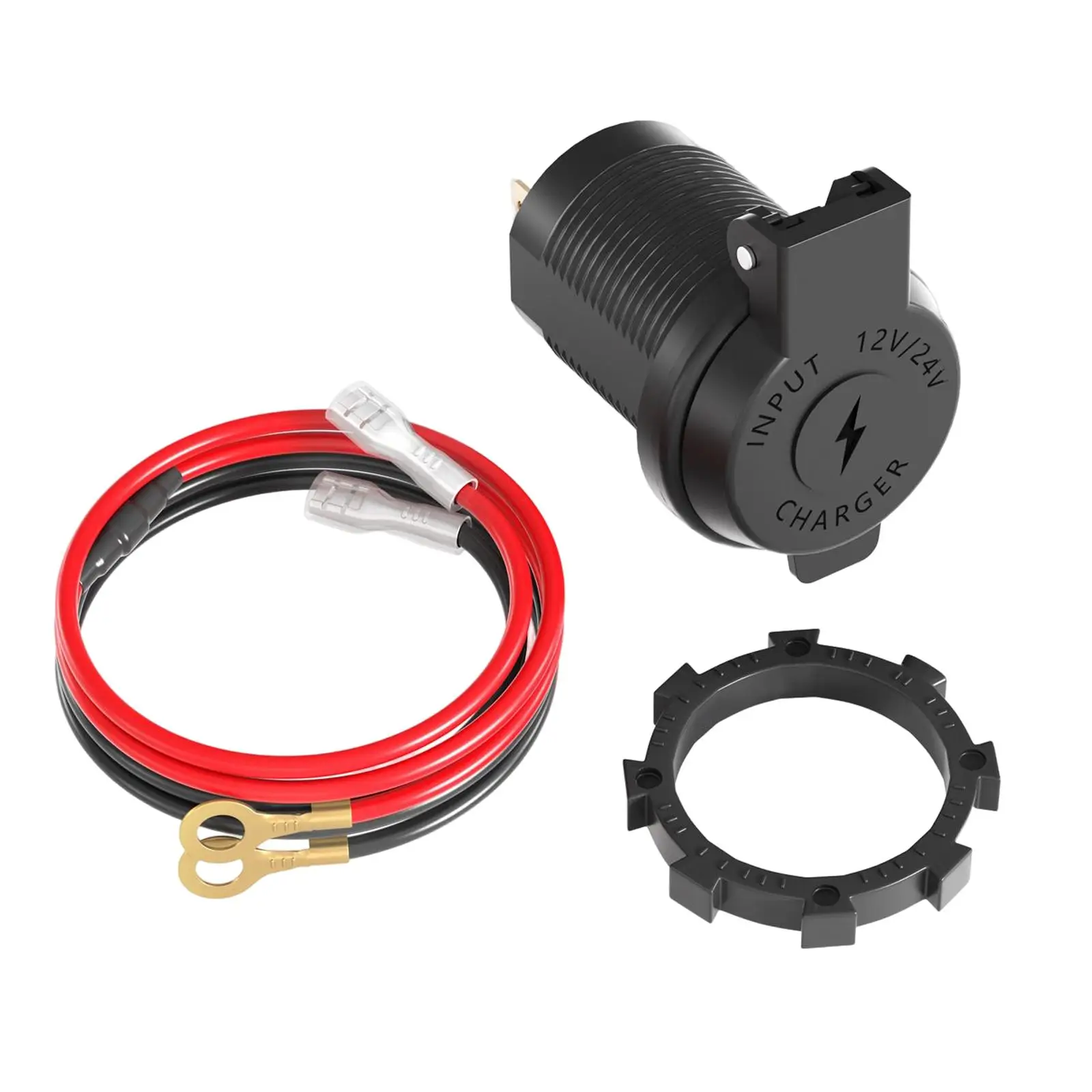 USB Outlet PD Type C + QC 3.0 DC 12V/24V Power Outlet Adapter for Motorcycle