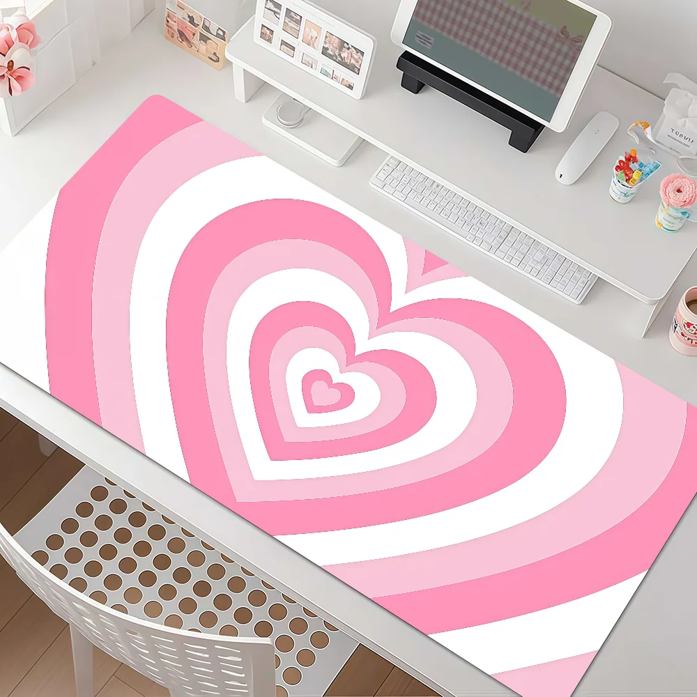 Star Heart Patterns Mouse Pad Anti Slip Rubber Edge Locked Thickened Laptop Gaming Desk Mat