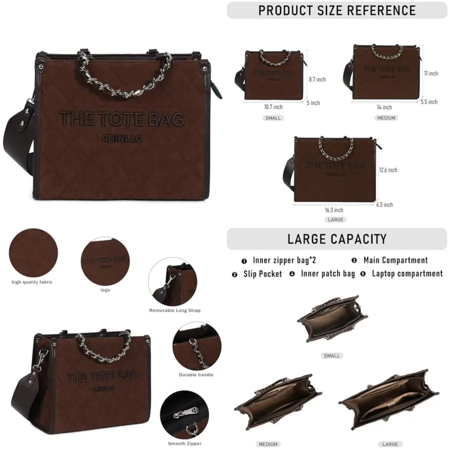 

Chinllo Tote Bag for Women Top Handle Satchel Purse and Handbags with Shoulder Strap