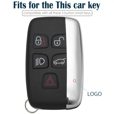 Key Fob Case Cover Compatible with Freelander 2 Discovery 4 Evoque LRX LR4 LR2 Sport XF XJ XE F-PACE Accessories Key Chain 10 best sales jaguar f pace key case - №1