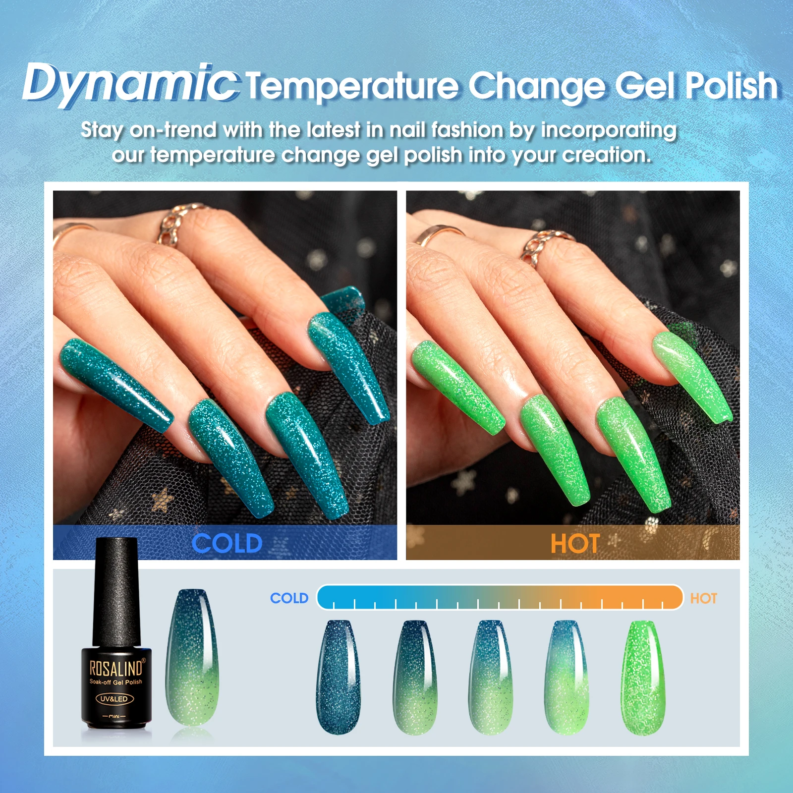 Rosalind 23pcs gel nail polish set topcoat gel nail polish primer color nail polish UV drying with lamp DIY nail supplies.