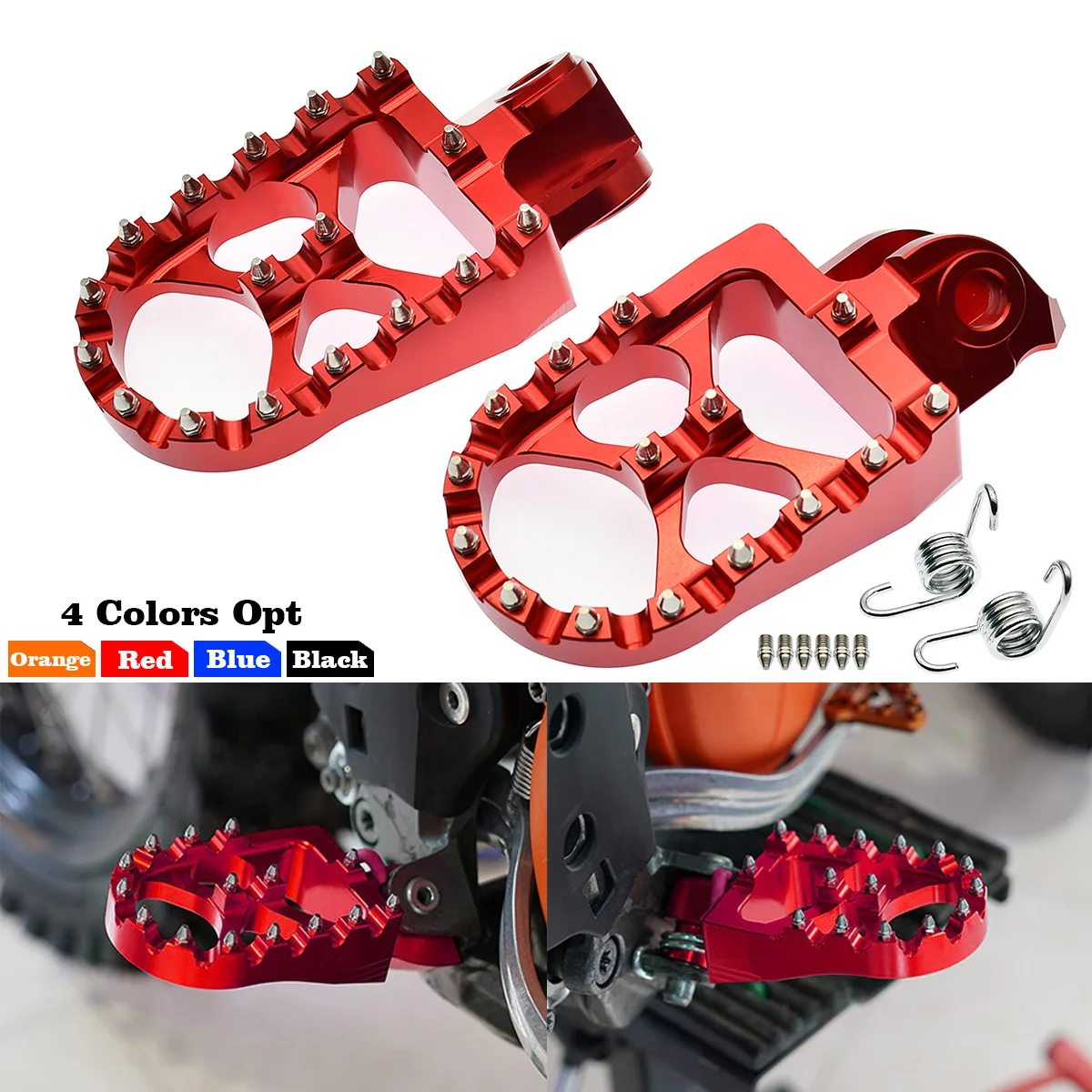 

Footrest Foot Pegs Footpegs Rests Pedals For KTM 690 950 990 1050 1090 1190 1290 ADVENTURE R S T Footpegs EXC 250 300 EXC-F 350